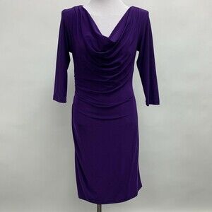 Ronni Nicole Women's Dress Size 8 Purple Cowl Neck